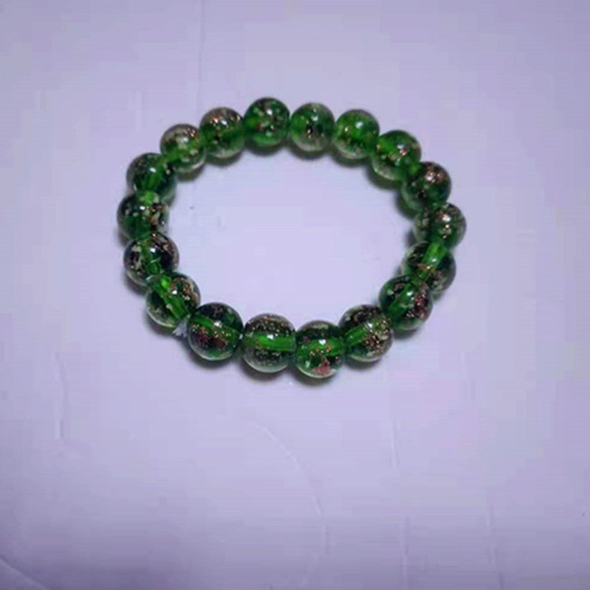 Luminous Golden Sand Glazed Bead Bracelet (armbånd)