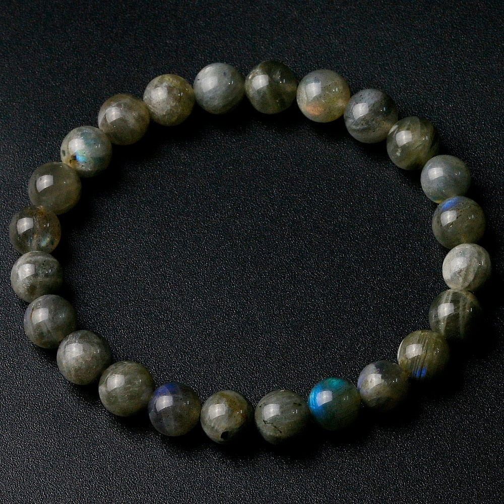 Lucky Gray Blue Stone armbånd for kvinner og menn