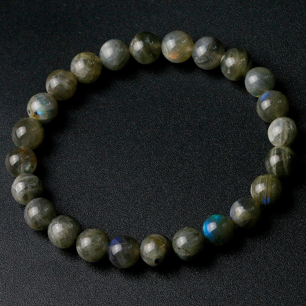 Lucky Gray Blue Stone armbånd for kvinner og menn
