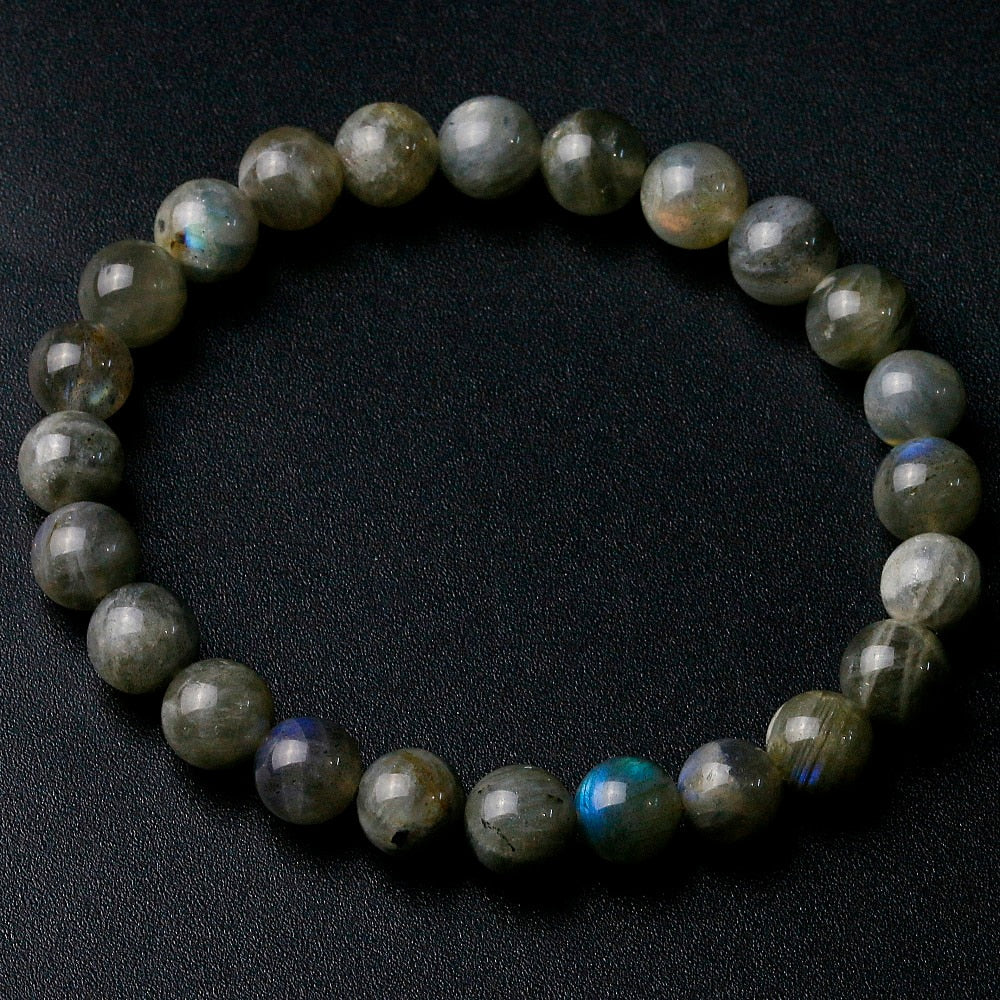 Lucky Gray Blue Stone armbånd for kvinner og menn